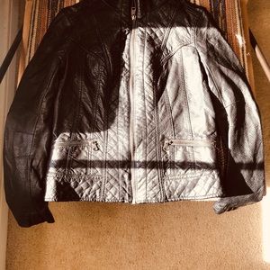 Faux leather jacket